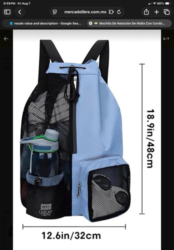 New mesh swim backpack - new,