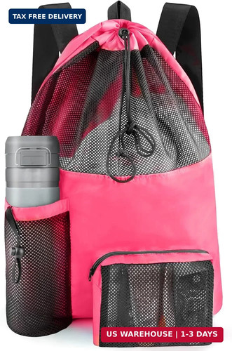 Mesh swim bag - bag, drawstring
